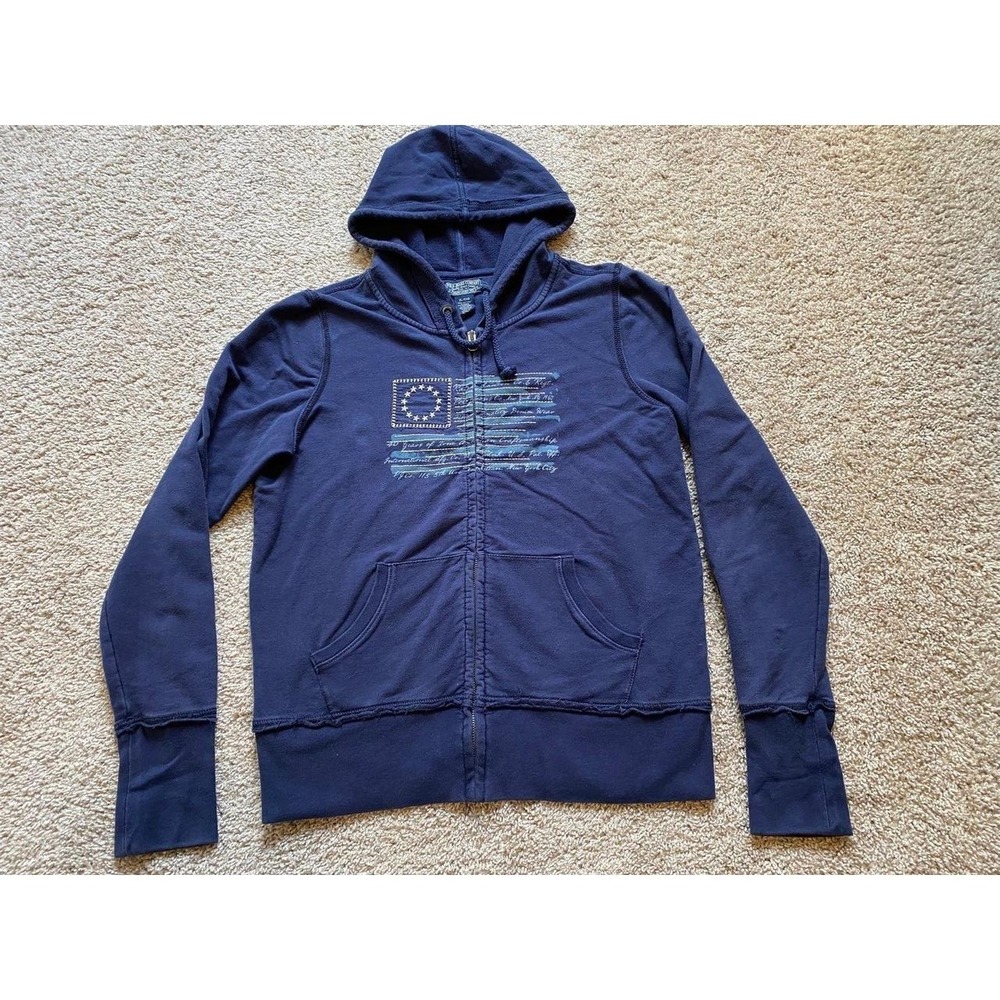 Ralph Lauren Polo Jeans Sweatshirt Hoodie Womens X-LARGE Distressed USA s50